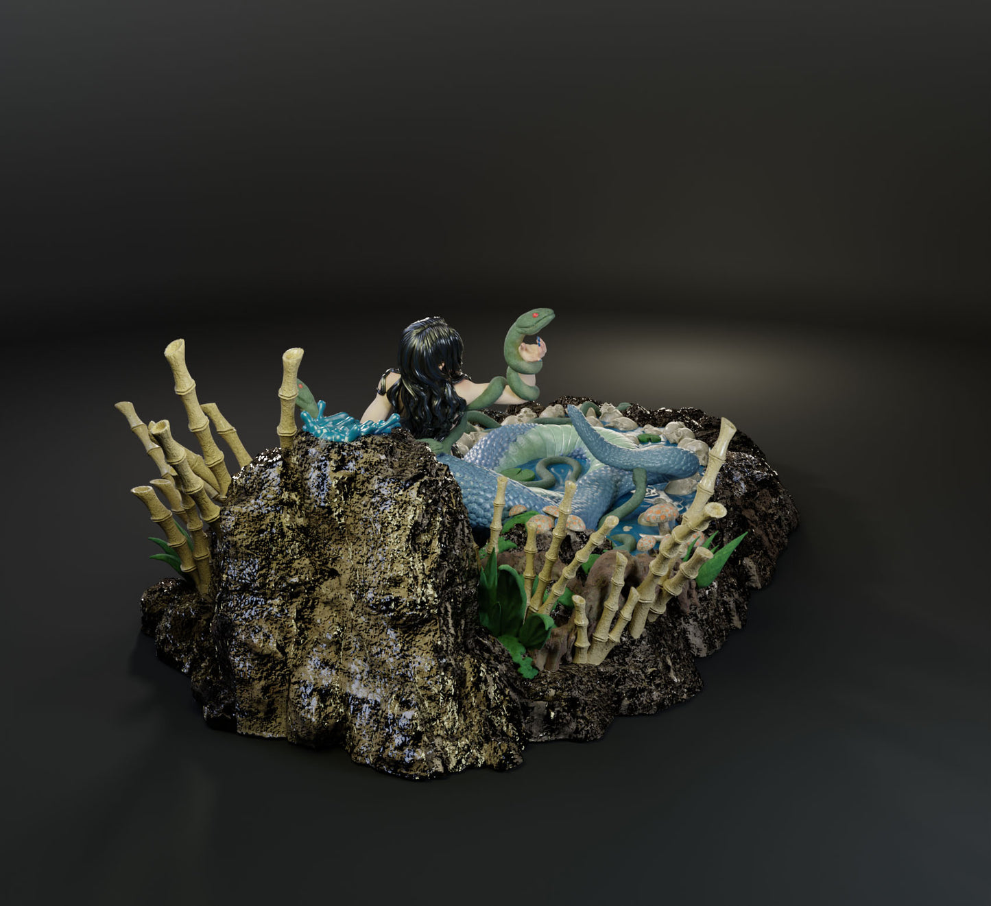 Alain Viesca - Naga (Lure) - 32/75/120mm Pin Up/Figure/Model/Diorama - Helios3DPrinting