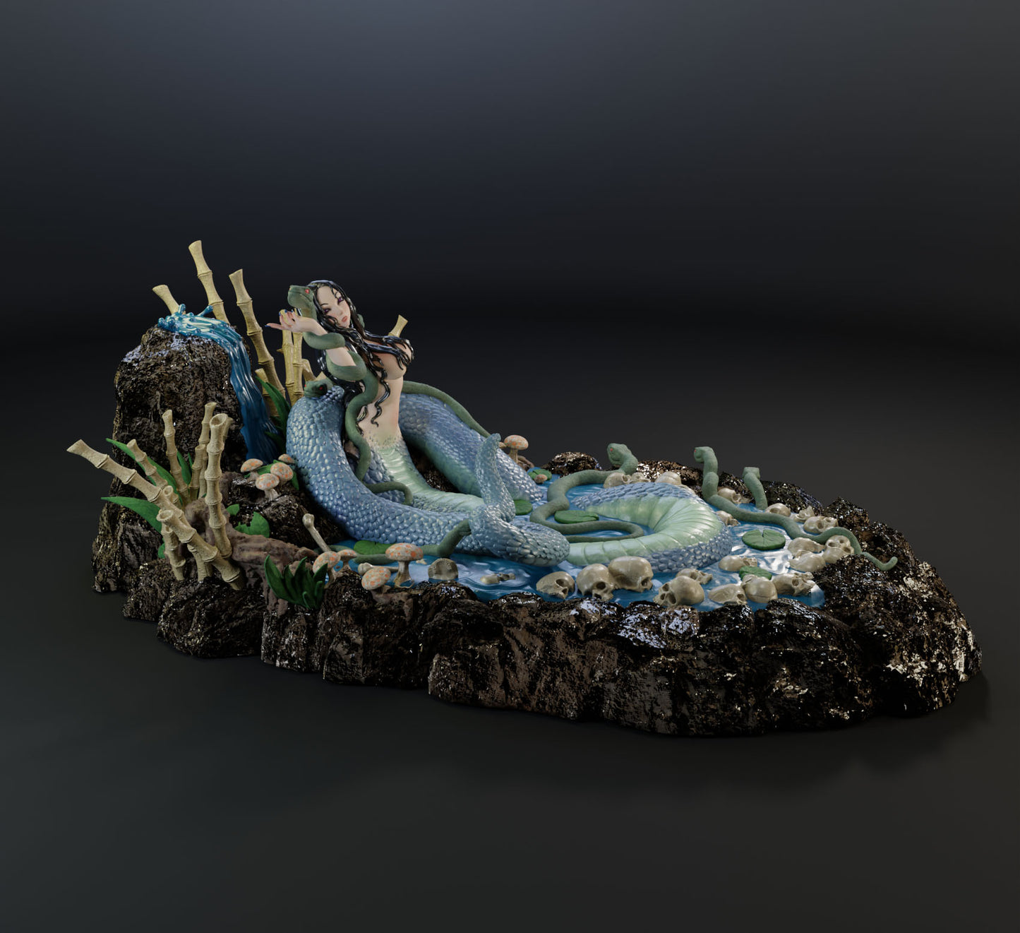Alain Viesca - Naga (Lure) - 32/75/120mm Pin Up/Figure/Model/Diorama - Helios3DPrinting