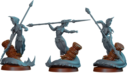 3DPZstudio - Stormcoils - Naga - DnD/TTRPG Figure/Miniature - Helios3DPrinting