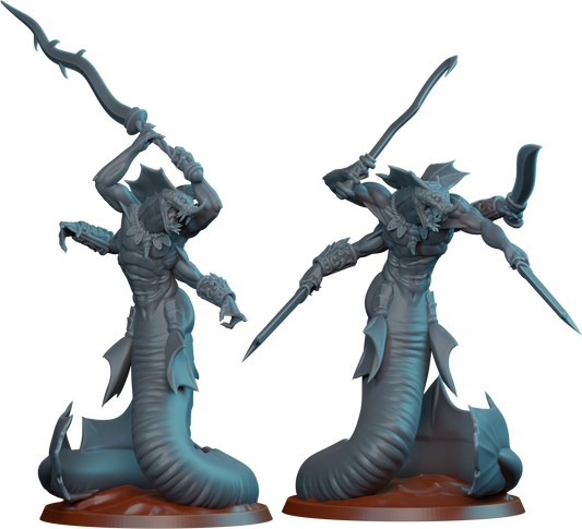 3DPZstudio - Stormcoils - Naga Broodlord - DnD/TTRPG Figure/Miniature - Helios3DPrinting