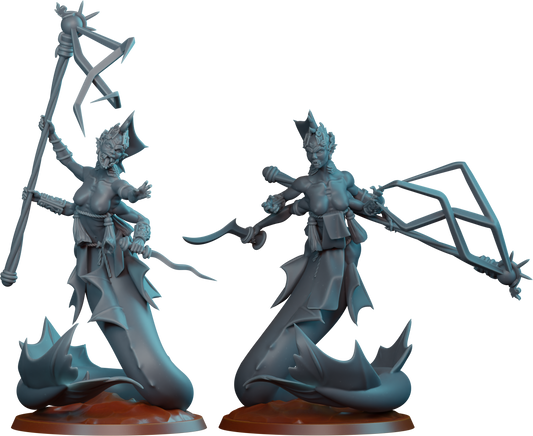 3DPZstudio - Stormcoils - Naga High Priestess - DnD/TTRPG Figure/Miniature - Helios3DPrinting
