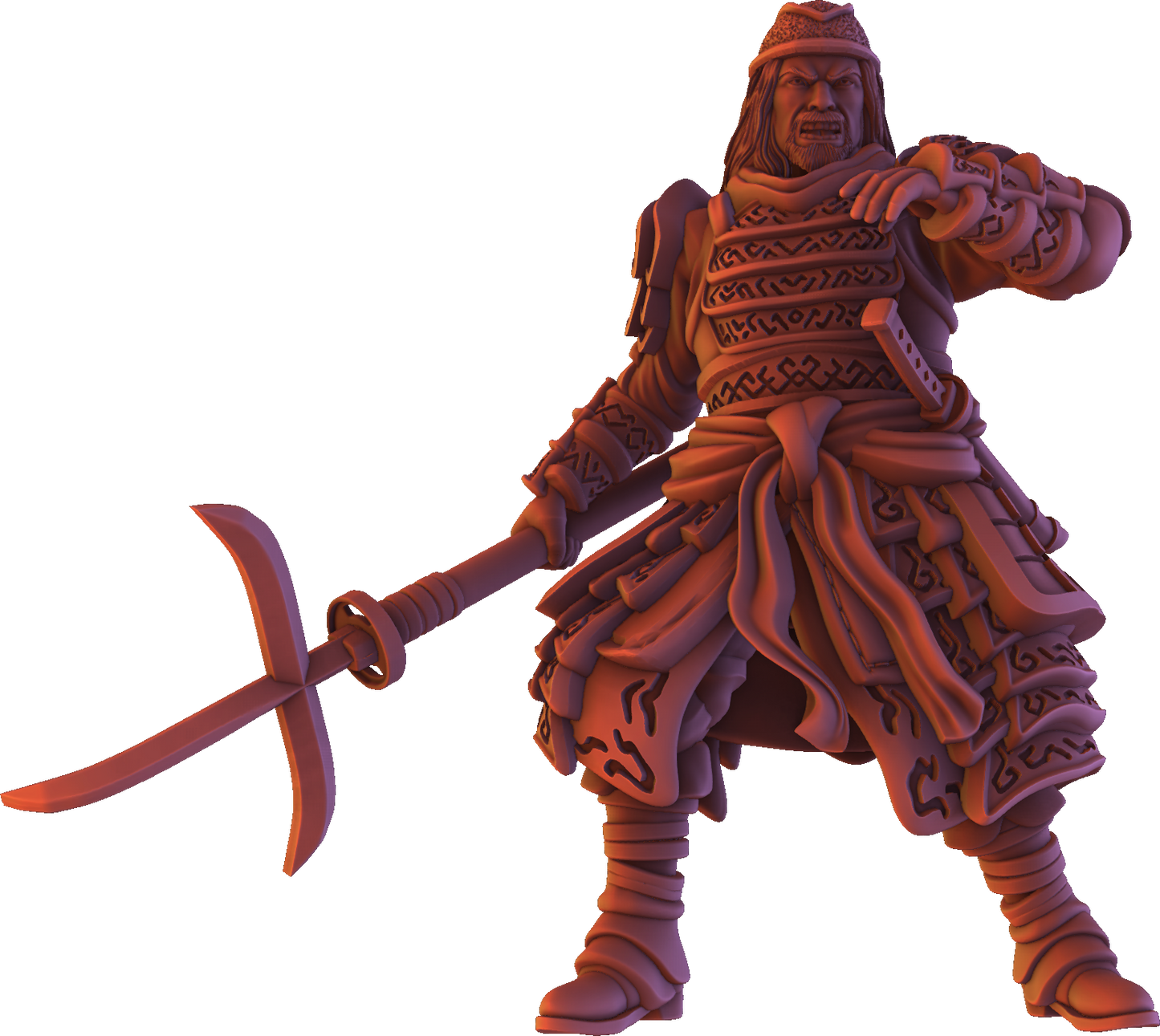 Forged Path - Tokugawa Guardians - Naginata - DnD/Pathfinder/TTRPG Figure