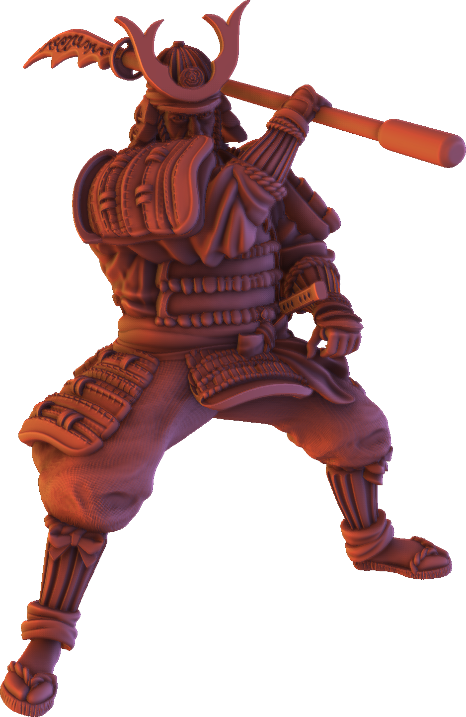 Forged Path - Tokugawa Bushido - Cavalry Naginata - DnD/Pathfinder/TTRPG Figure