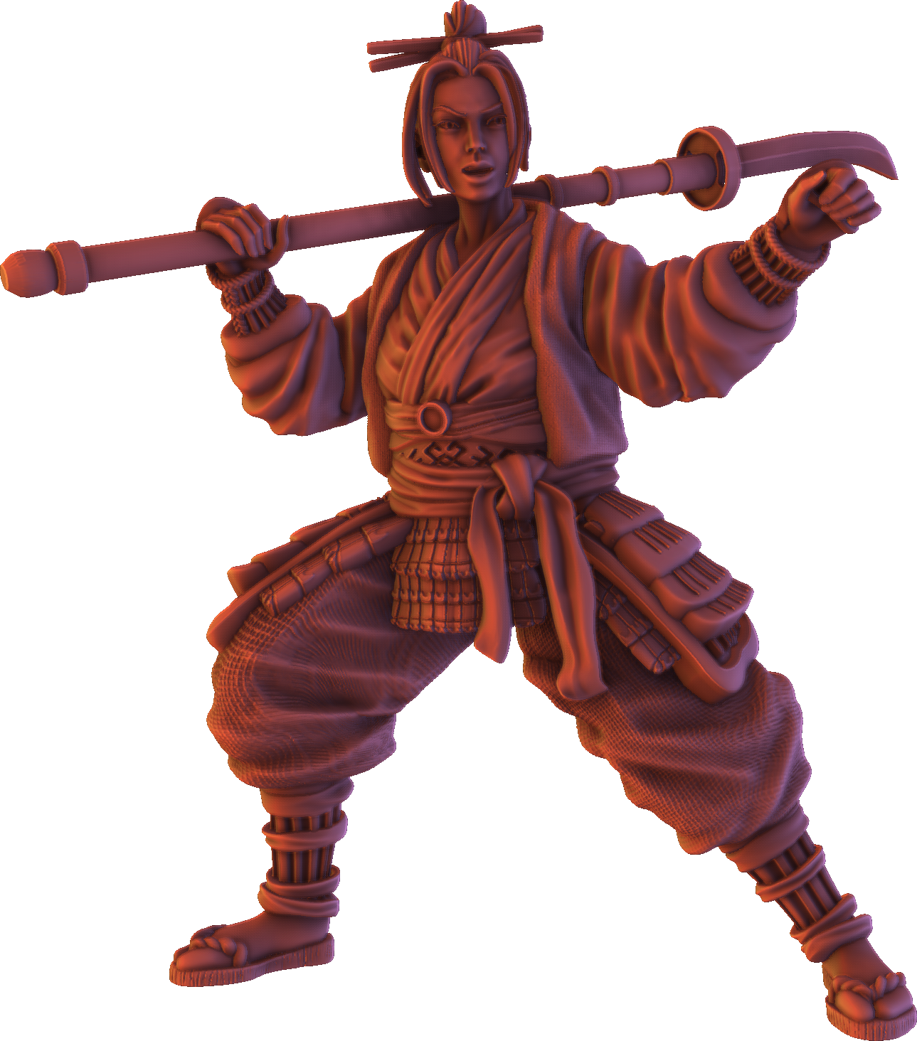 Forged Path - Tokugawa Ronin - Female Naginata - DnD/Pathfinder/TTRPG Figure