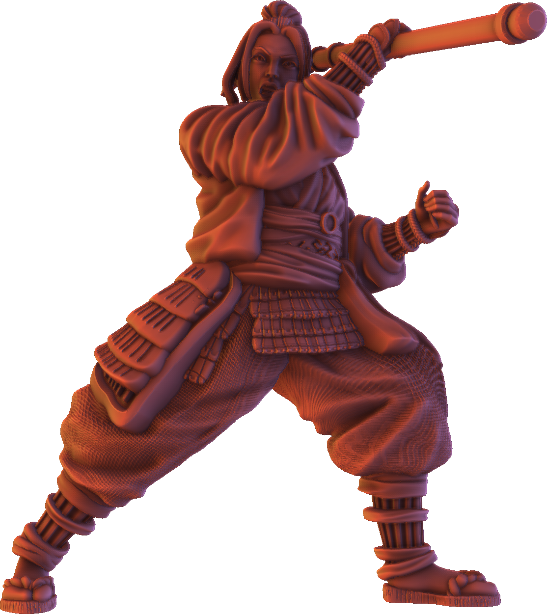 Forged Path - Tokugawa Ronin - Female Naginata - DnD/Pathfinder/TTRPG Figure