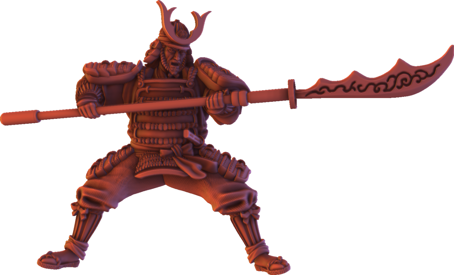 Forged Path - Tokugawa Bushido - Cavalry Naginata - DnD/Pathfinder/TTRPG Figure