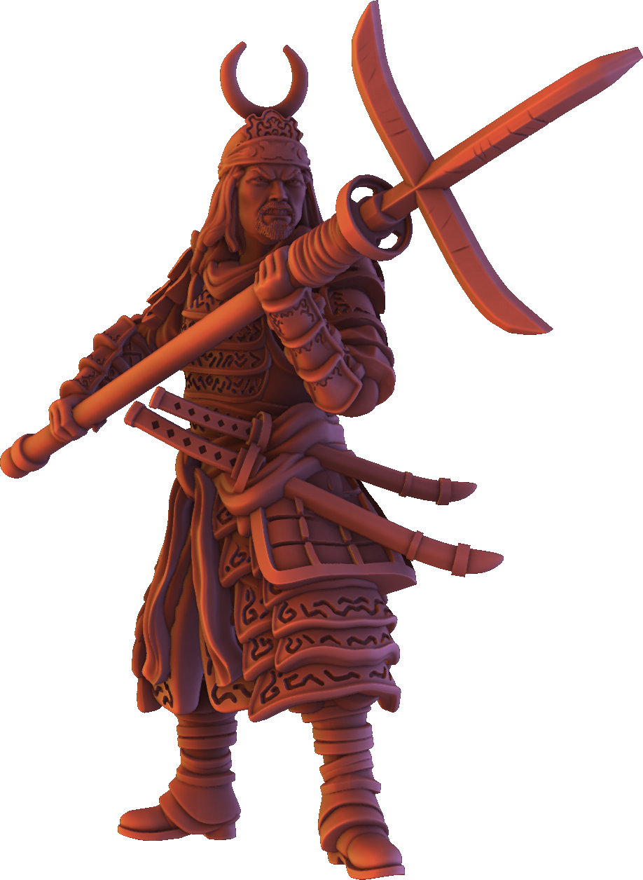 Forged Path - Tokugawa Guardians - Naginata - DnD/Pathfinder/TTRPG Figure