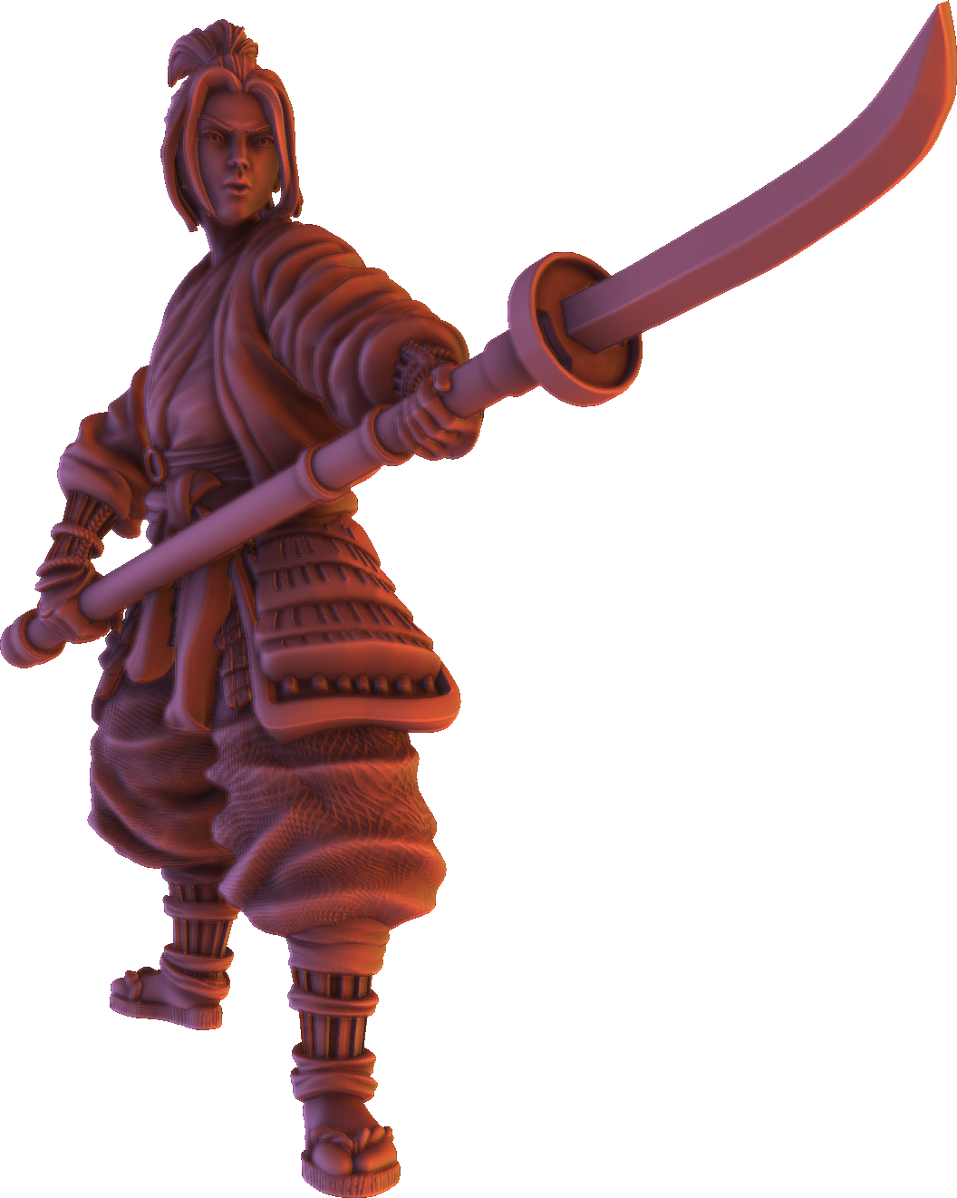 Forged Path - Tokugawa Ronin - Female Naginata - DnD/Pathfinder/TTRPG Figure