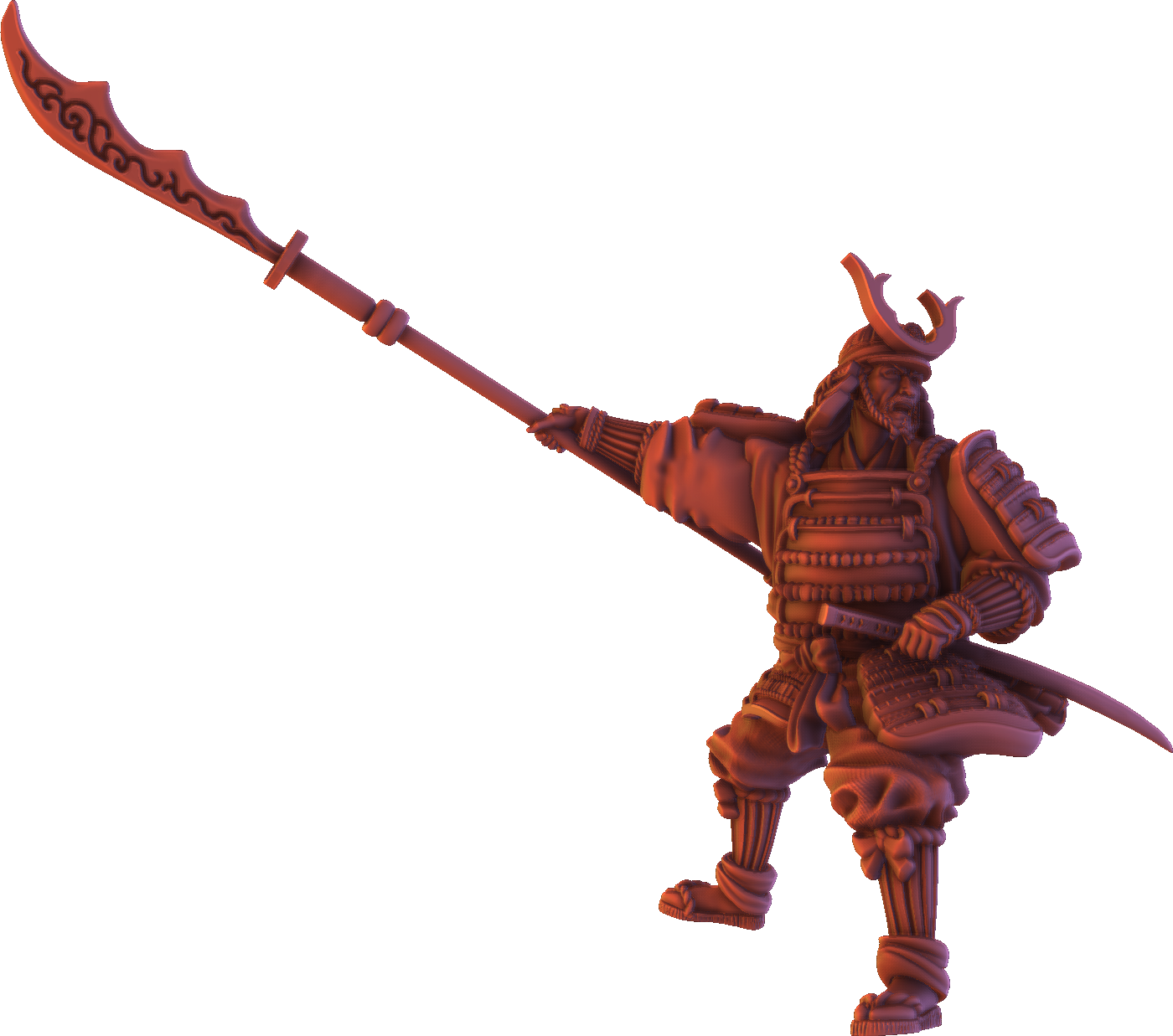 Forged Path - Tokugawa Bushido - Cavalry Naginata - DnD/Pathfinder/TTRPG Figure