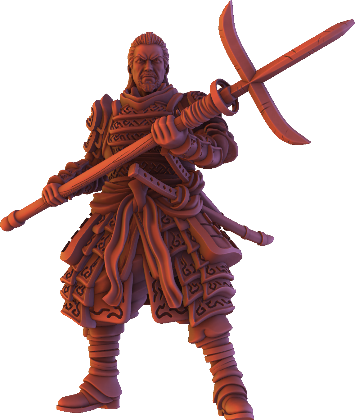 Forged Path - Tokugawa Guardians - Naginata - DnD/Pathfinder/TTRPG Figure