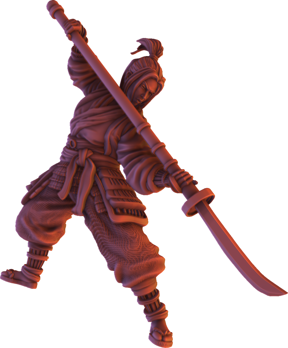 Forged Path - Tokugawa Ronin - Female Naginata - DnD/Pathfinder/TTRPG Figure