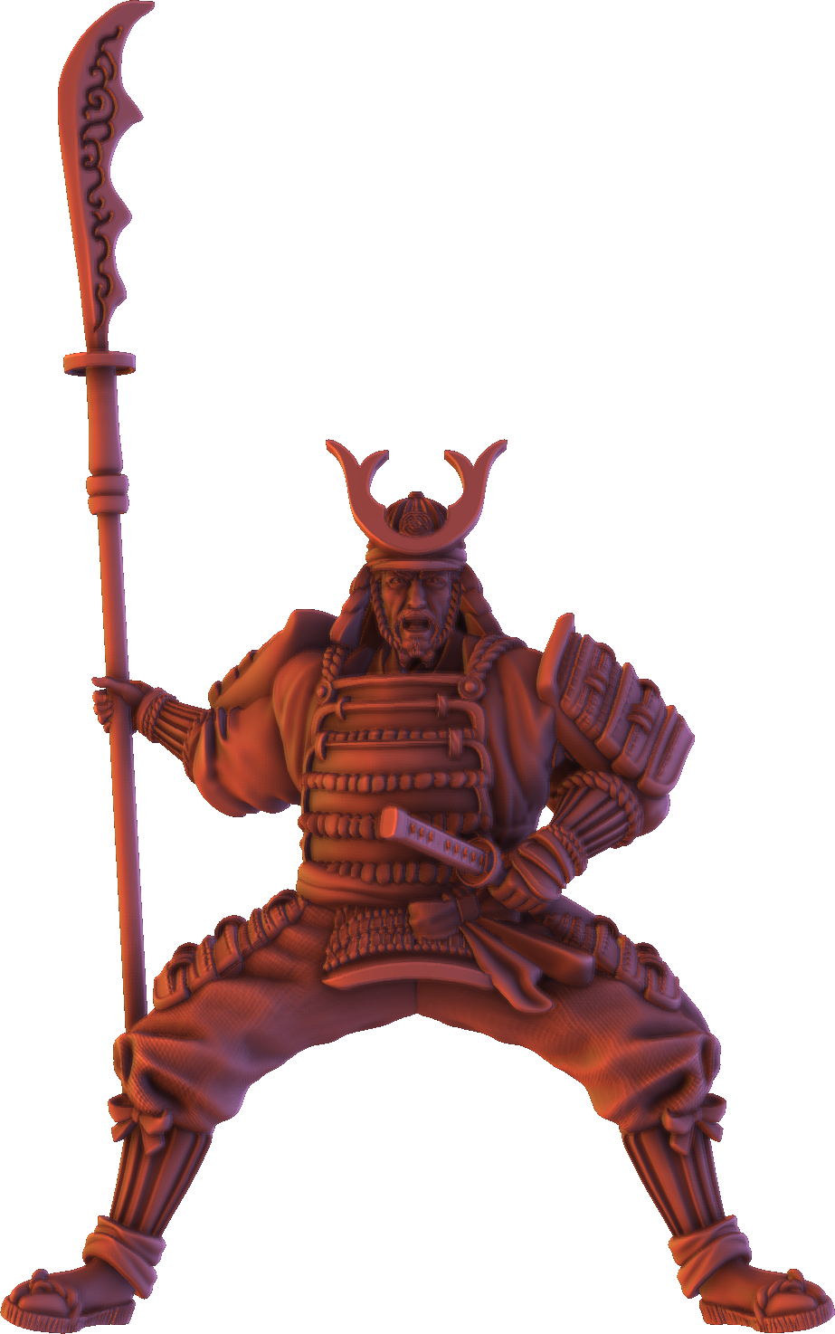 Forged Path - Tokugawa Bushido - Cavalry Naginata - DnD/Pathfinder/TTRPG Figure