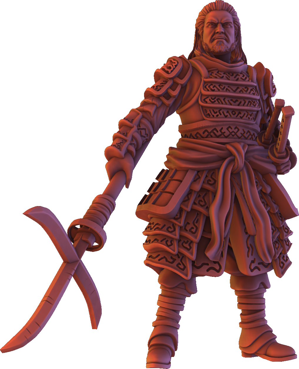 Forged Path - Tokugawa Guardians - Naginata - DnD/Pathfinder/TTRPG Figure