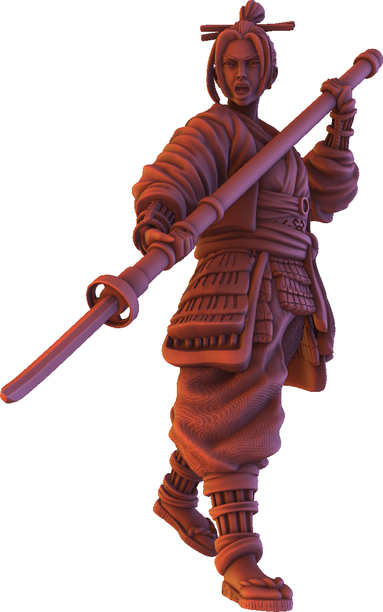 Forged Path - Tokugawa Ronin - Female Naginata - DnD/Pathfinder/TTRPG Figure