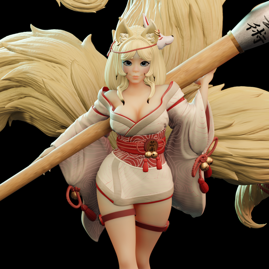 Nell - Naru the Kitsune #1 - 75mm Pin Up/Figure/Model/Diorama