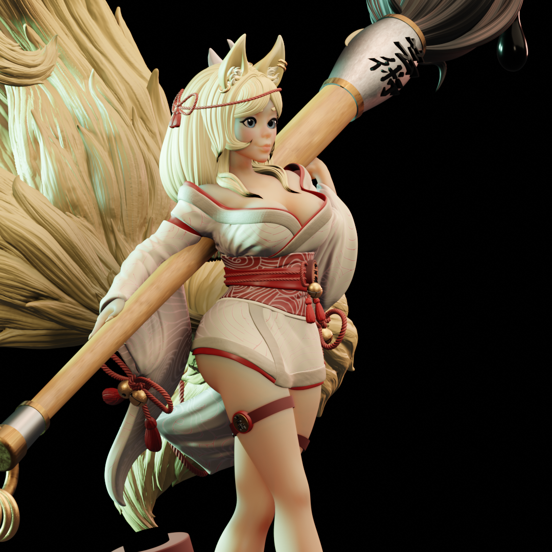 Nell - Naru the Kitsune #1 - 75mm Pin Up/Figure/Model/Diorama