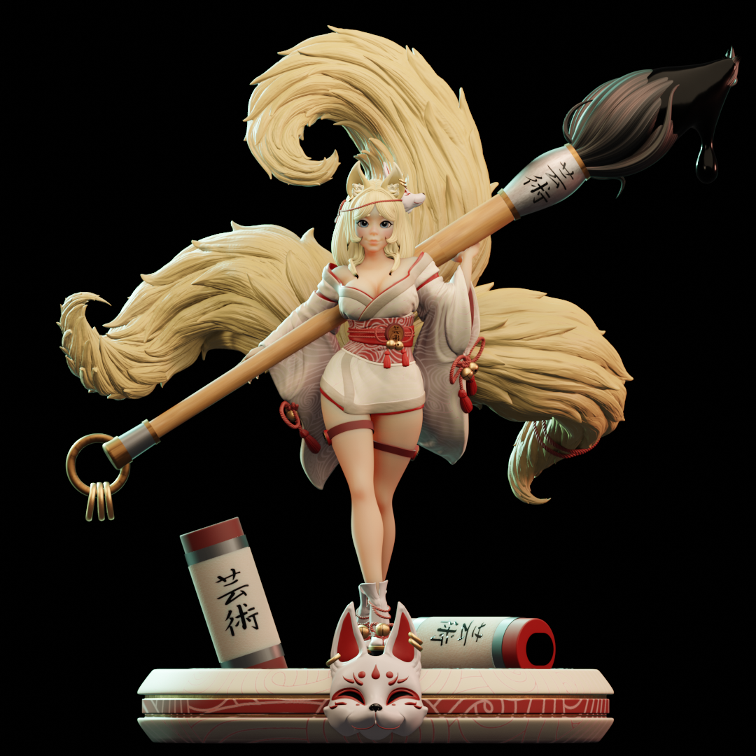 Nell - Naru the Kitsune #1 - 75mm Pin Up/Figure/Model/Diorama
