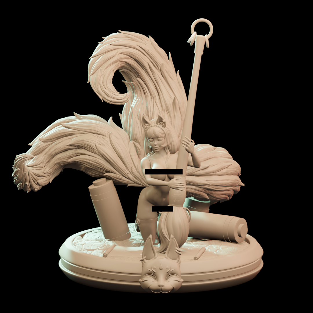 Nell - Naru the Kitsune #2 - 75mm Pin Up/Figure/Model/Diorama