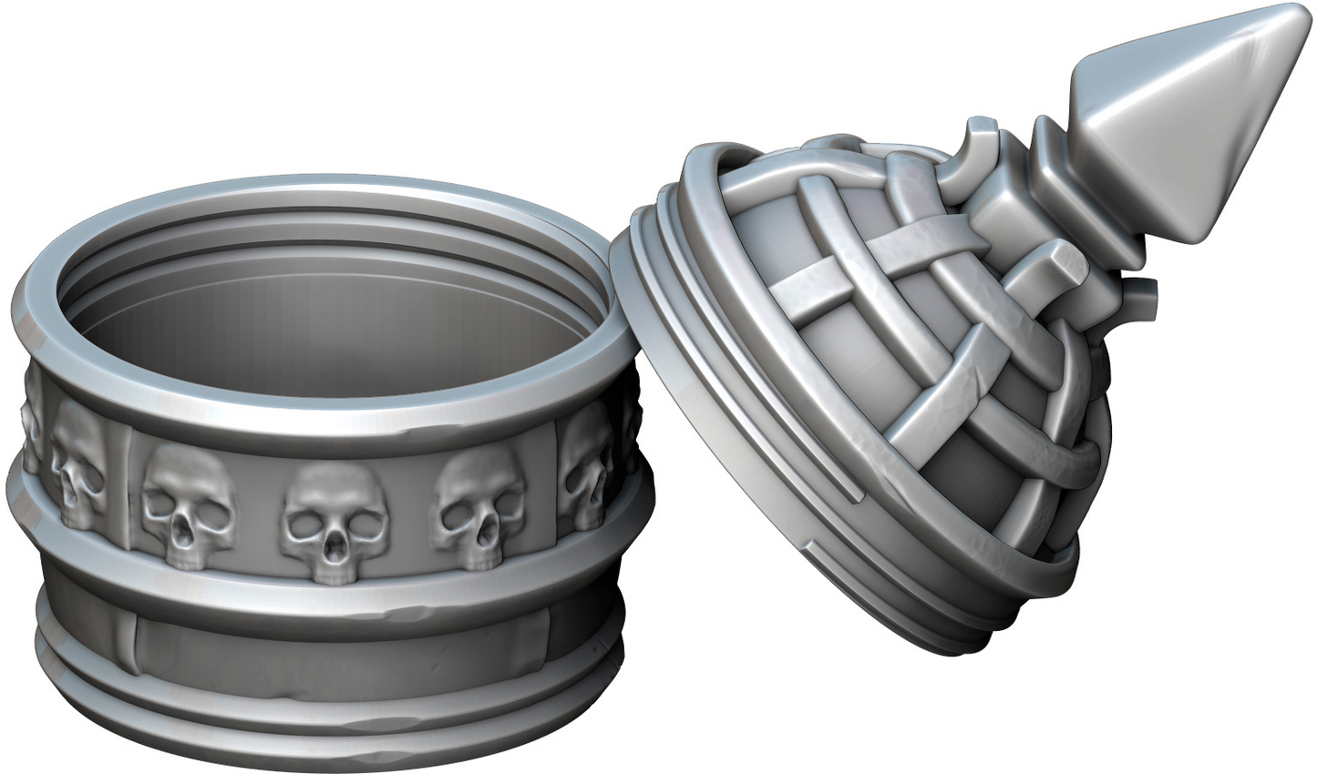 Ars Moriendi - Mythic Dice Box - Necromancer - DnD/TTRPG/Roleplaying/Wargames - Helios3DPrinting