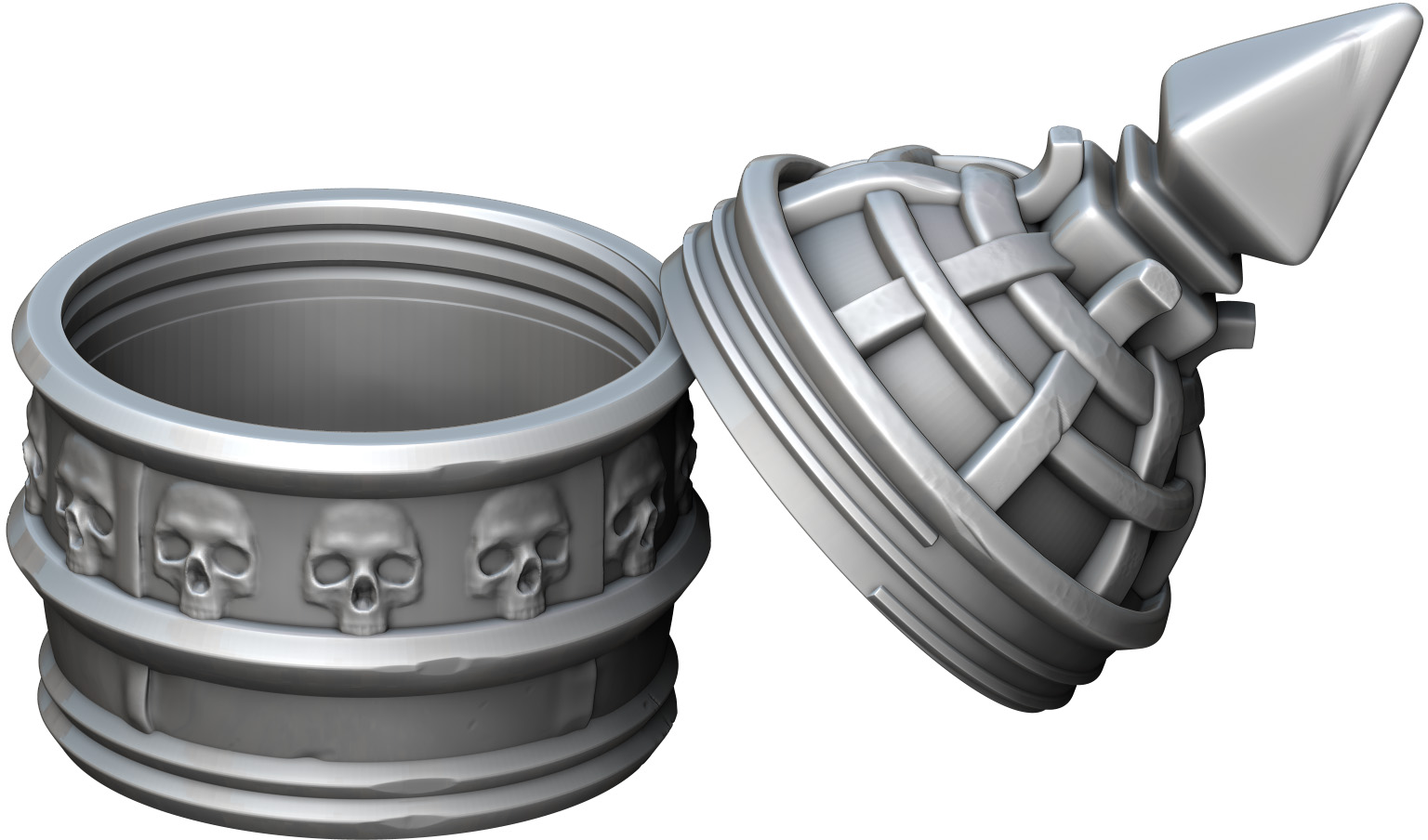 Ars Moriendi - Mythic Dice Box - Necromancer - DnD/TTRPG/Roleplaying/Wargames - Helios3DPrinting