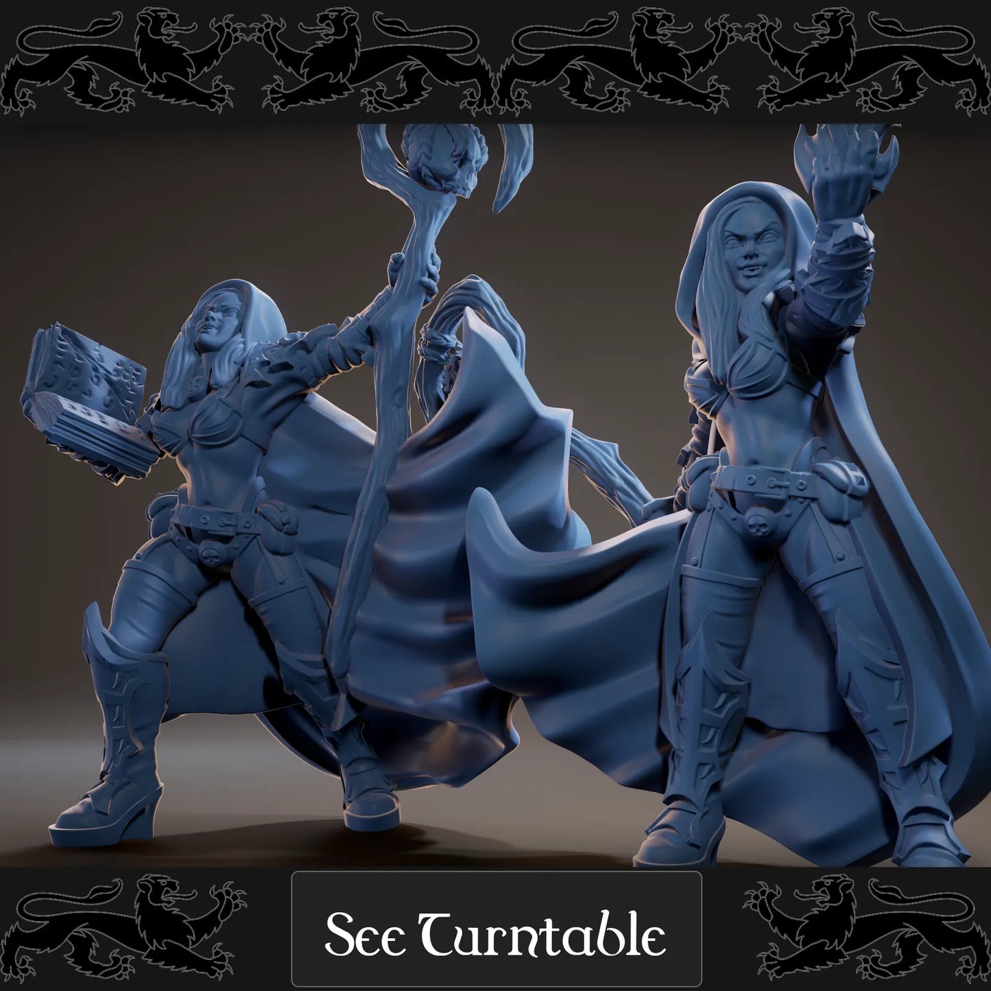 Brayan Nafarrate - Bestiary #3 - Necromancer Female - DnD/TTRPG Figure/Miniature