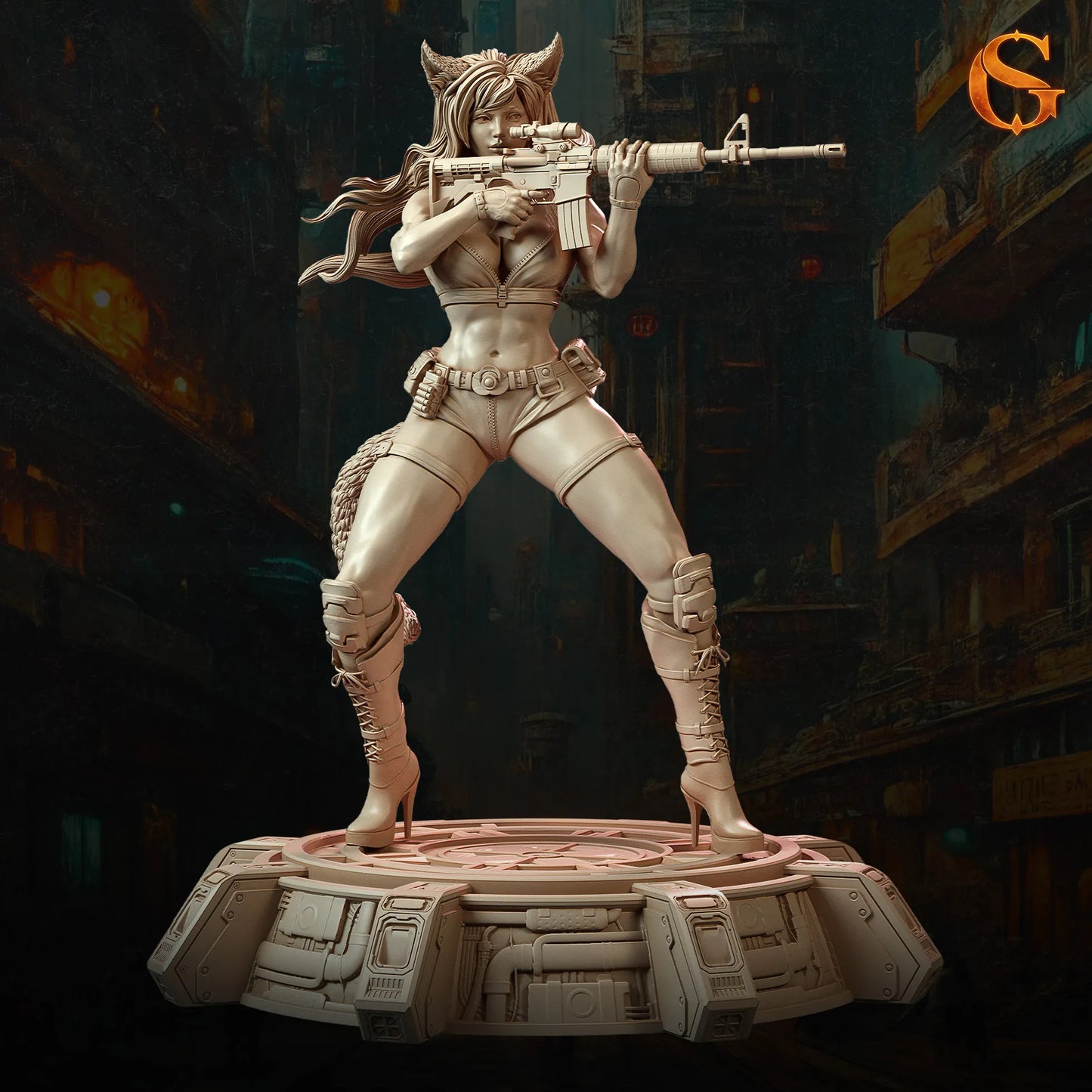 Solgoodcreations - Catgirl Neko Canona - 75/140mm Pin Up/Figure/Model/Diorama