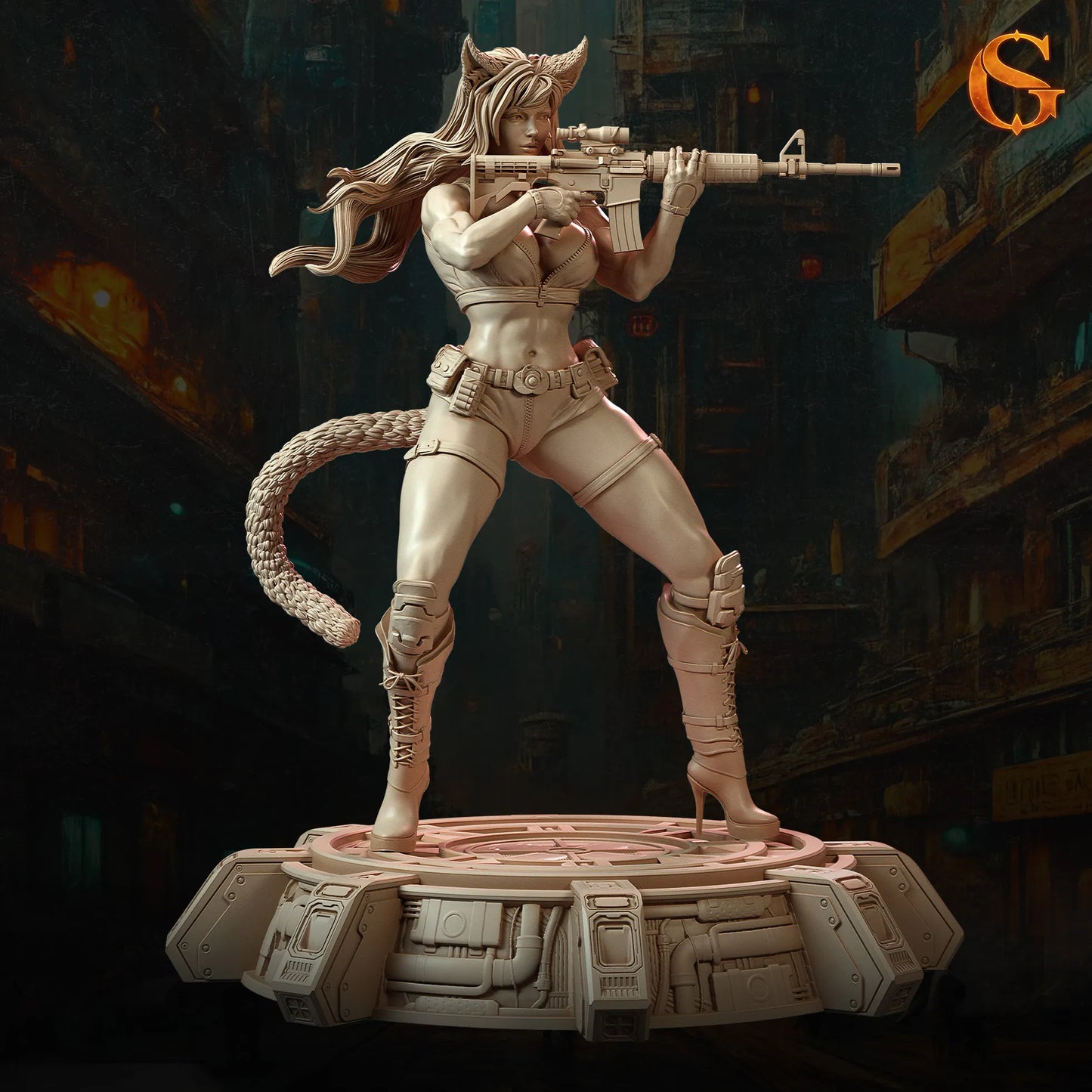 Solgoodcreations - Catgirl Neko Canona - 75/140mm Pin Up/Figure/Model/Diorama
