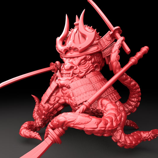 Brayan Nafarrate - Bestiary #5 - Samurai Octopus #1 - DnD/TTRPG Figure/Miniature