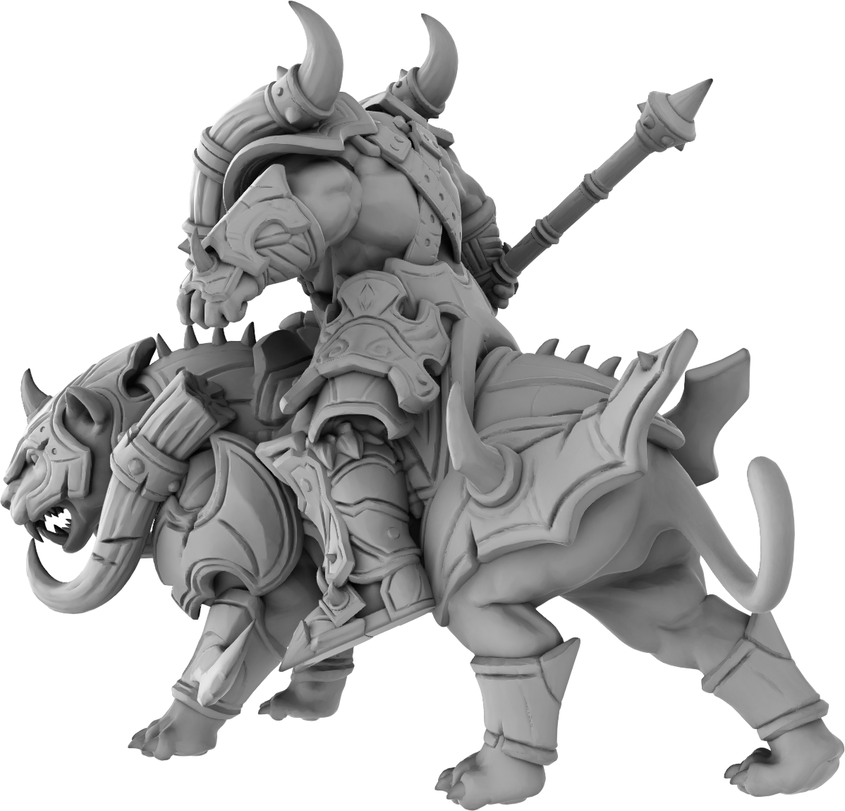 Brayan Nafarrate - Orc w/Puma #1 - DnD/TTRPG Figure/Miniature