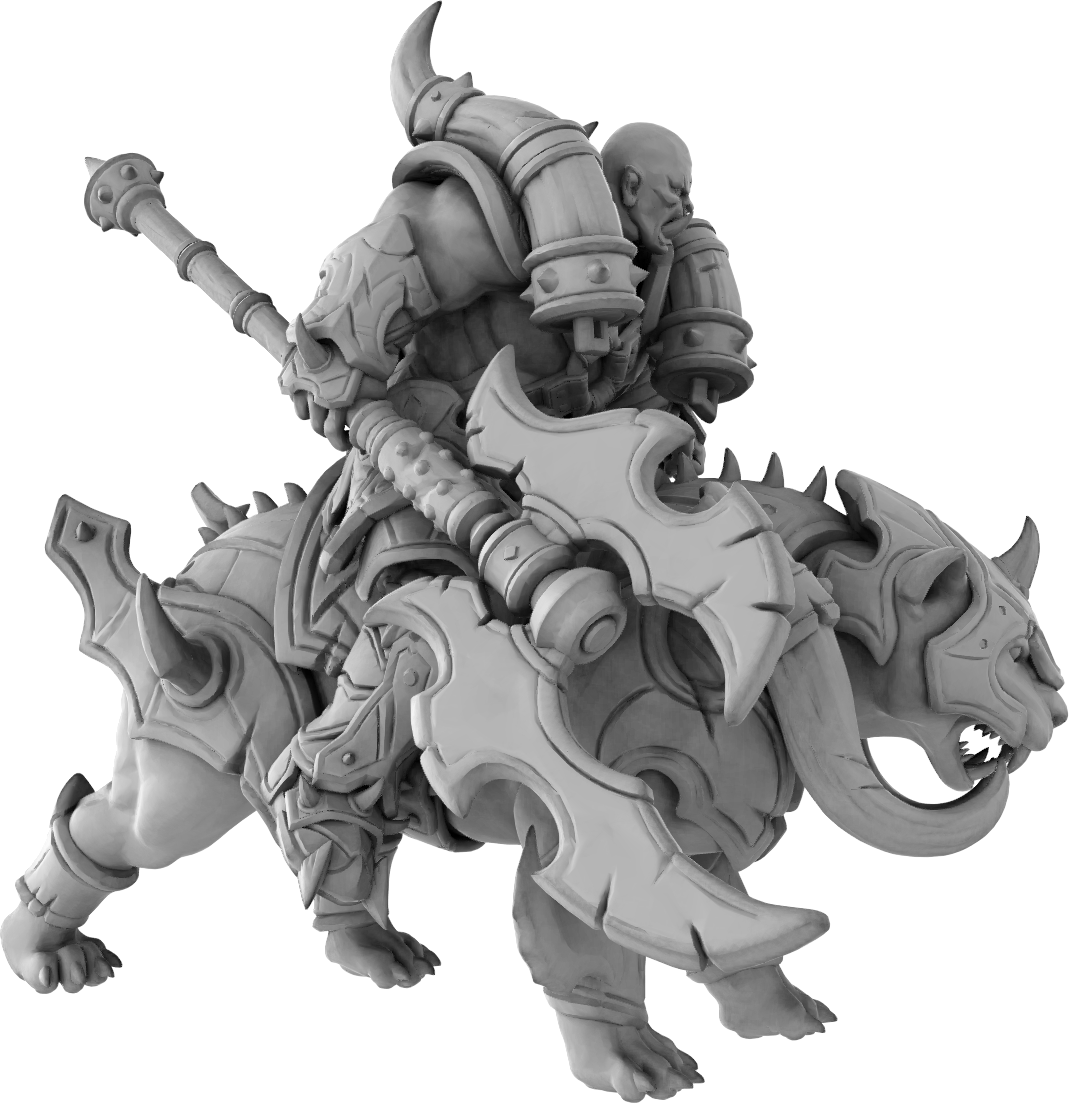 Brayan Nafarrate - Orc w/Puma #1 - DnD/TTRPG Figure/Miniature
