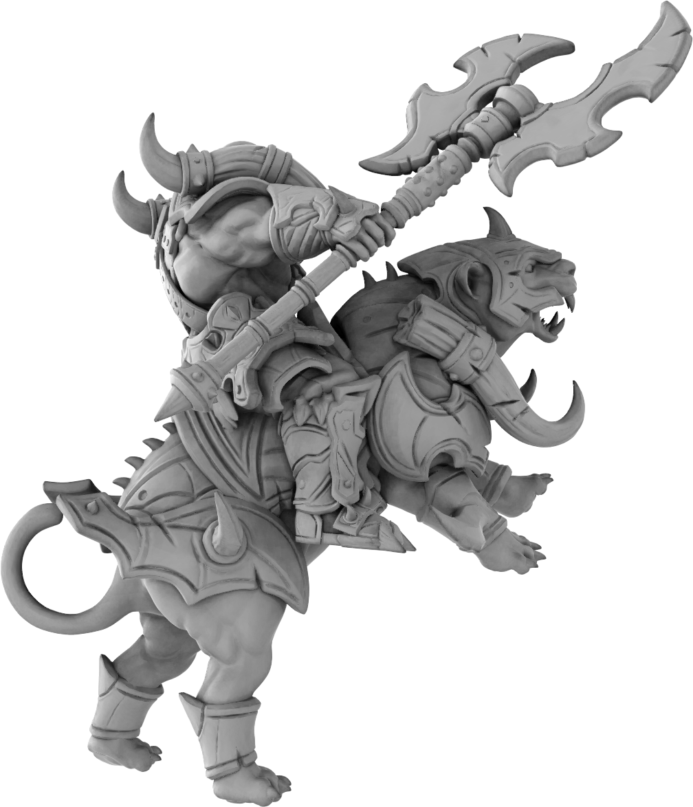 Brayan Nafarrate - Orc w/Puma #2 - DnD/TTRPG Figure/Miniature