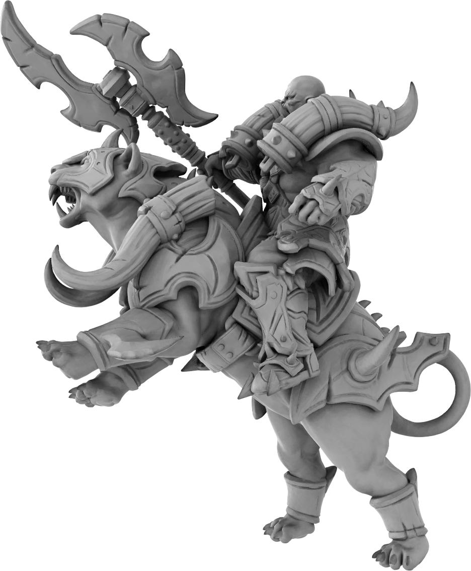 Brayan Nafarrate - Orc w/Puma #2 - DnD/TTRPG Figure/Miniature