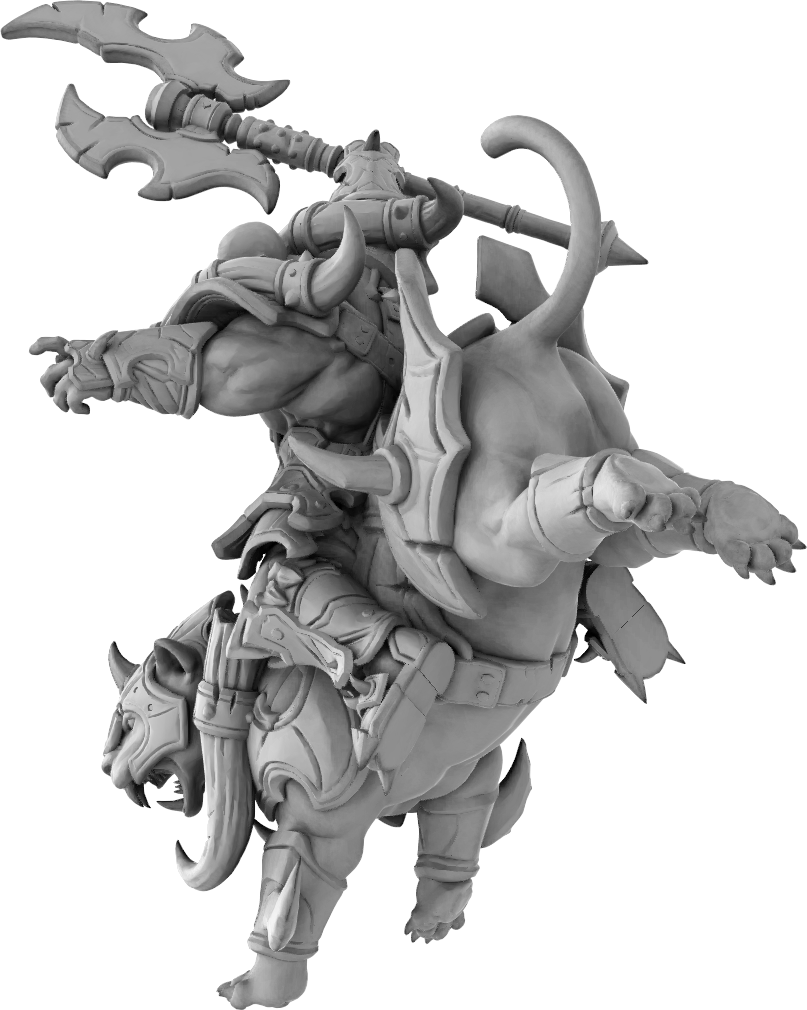 Brayan Nafarrate - Orc w/Puma #3 - DnD/TTRPG Figure/Miniature