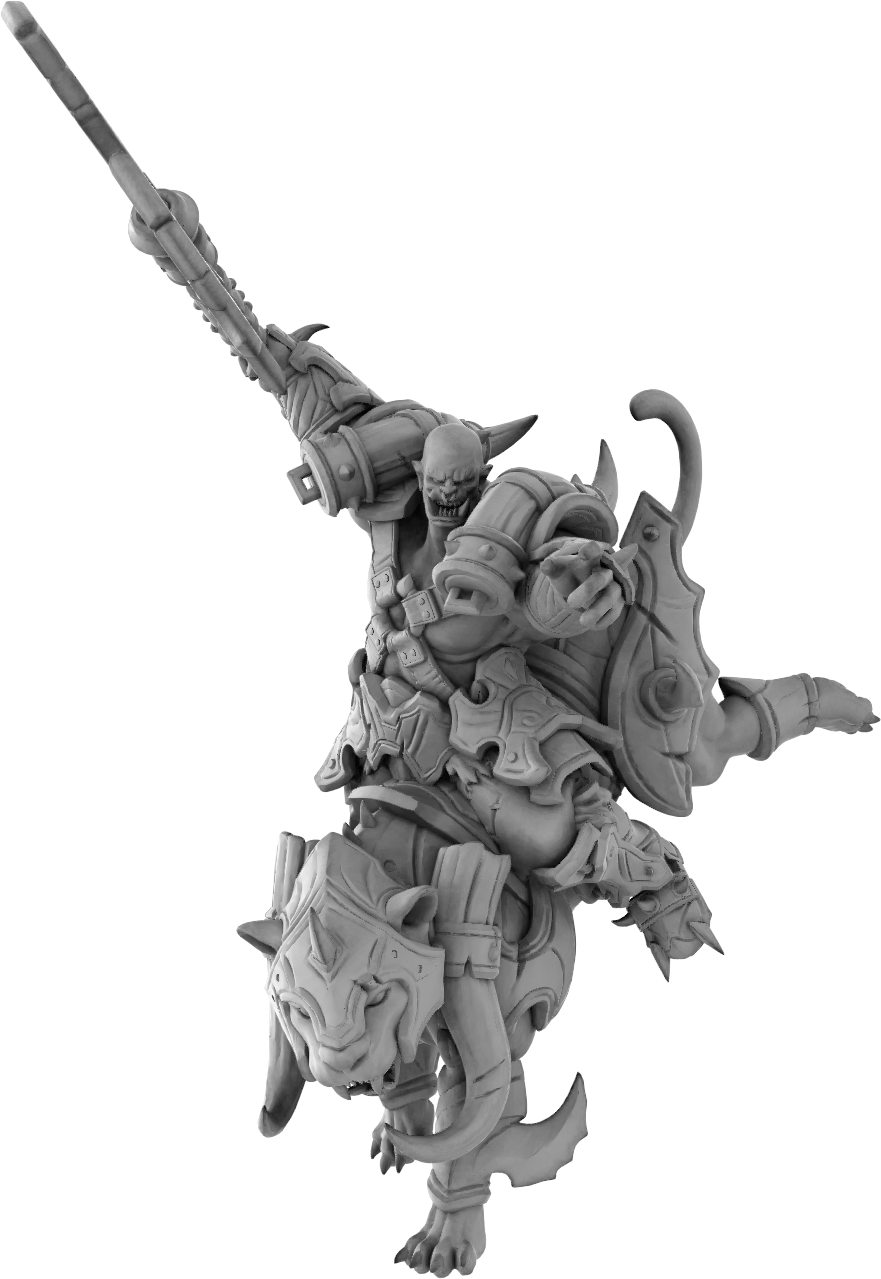 Brayan Nafarrate - Orc w/Puma #3 - DnD/TTRPG Figure/Miniature