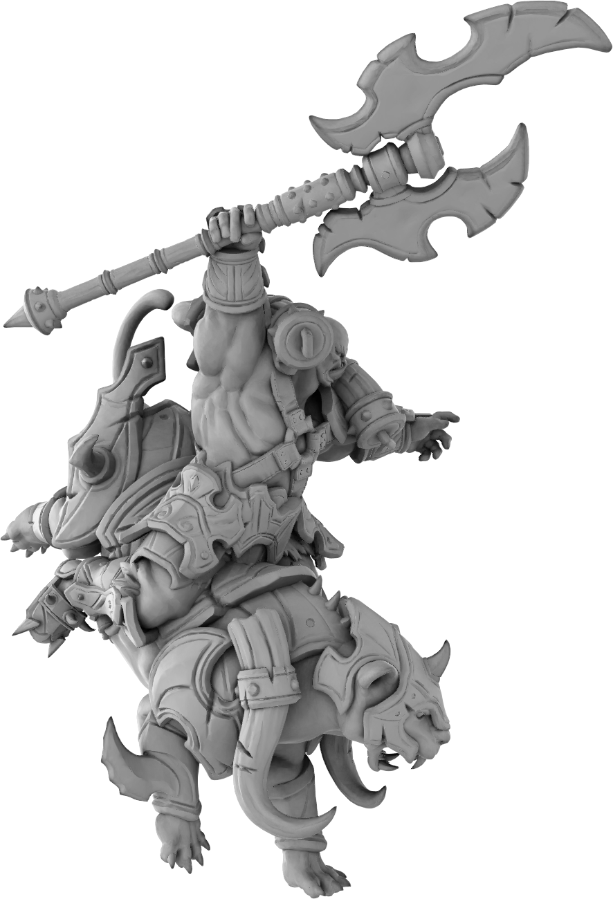 Brayan Nafarrate - Orc w/Puma #3 - DnD/TTRPG Figure/Miniature