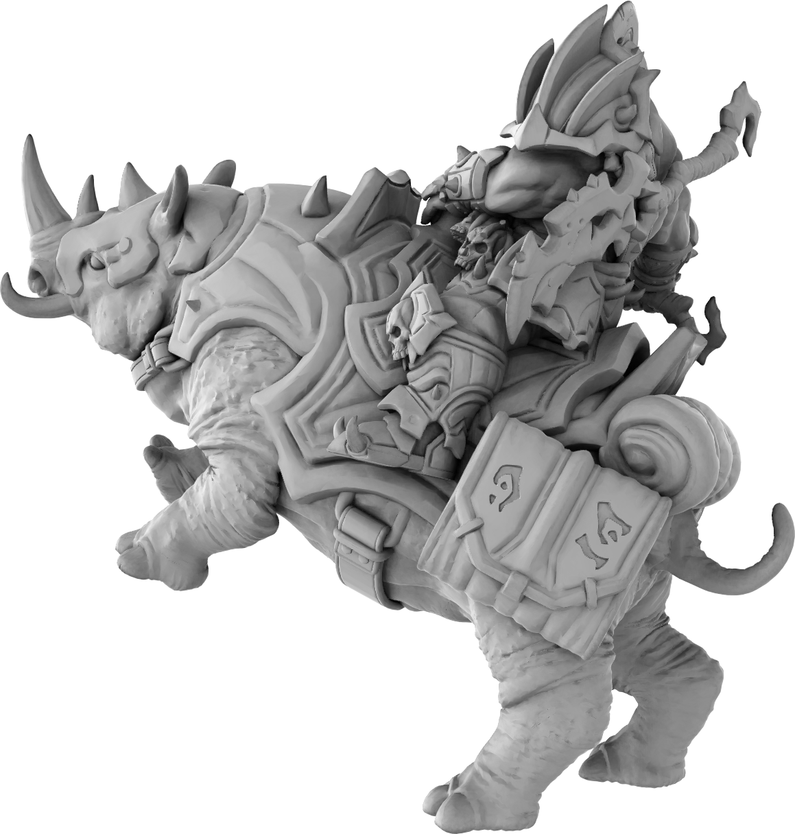 Brayan Nafarrate - Orc w/Rhino #2 - DnD/TTRPG Figure/Miniature