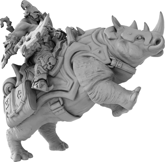 Brayan Nafarrate - Orc w/Rhino #2 - DnD/TTRPG Figure/Miniature