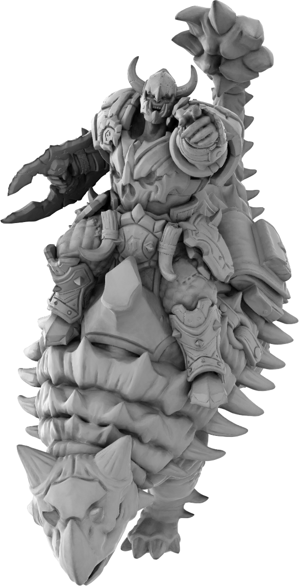 Brayan Nafarrate - Orc w/Ankylosaurus #1 - DnD/TTRPG Figure/Miniature