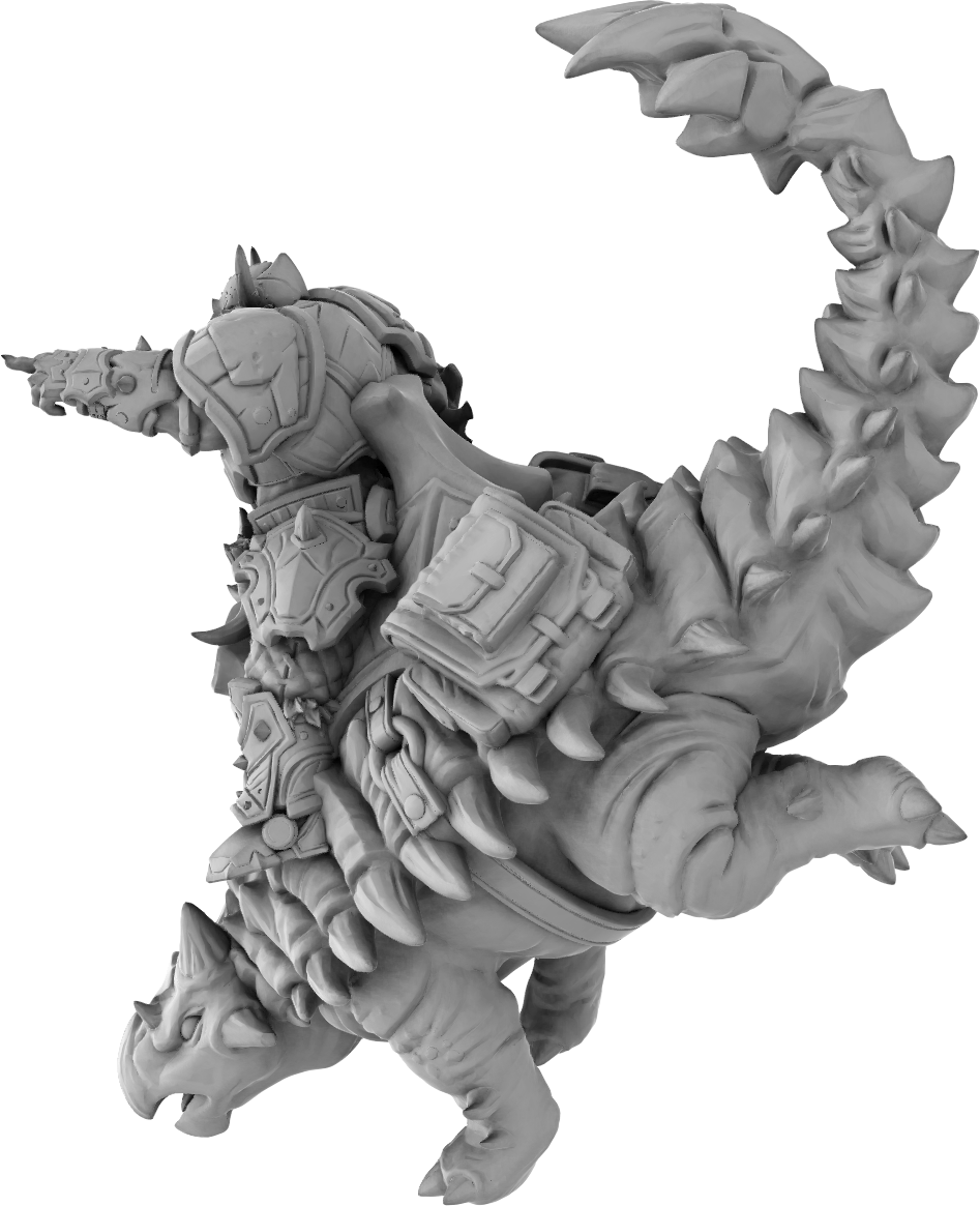 Brayan Nafarrate - Orc w/Ankylosaurus #1 - DnD/TTRPG Figure/Miniature