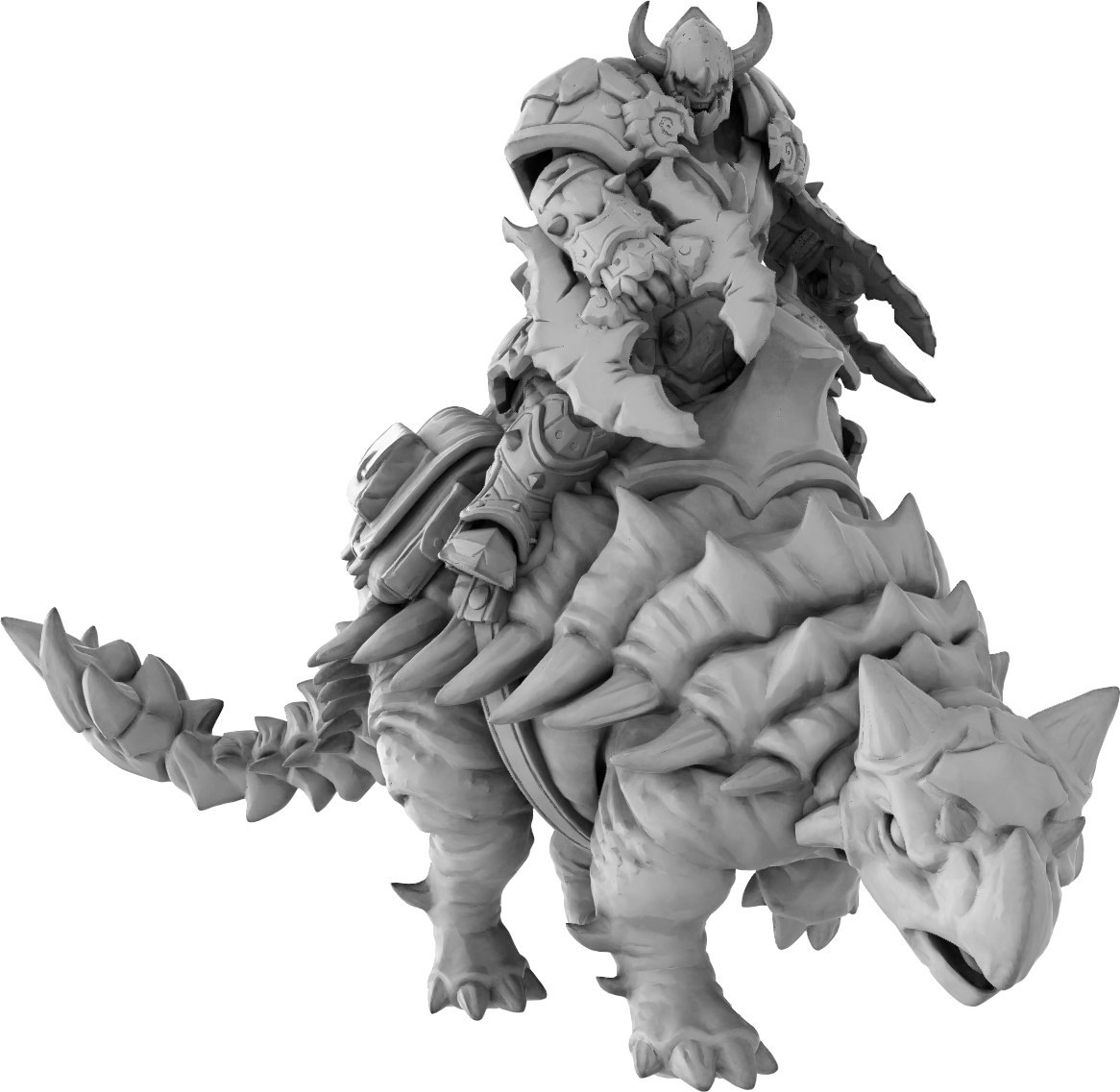 Brayan Nafarrate - Orc w/Ankylosaurus #2 - DnD/TTRPG Figure/Miniature