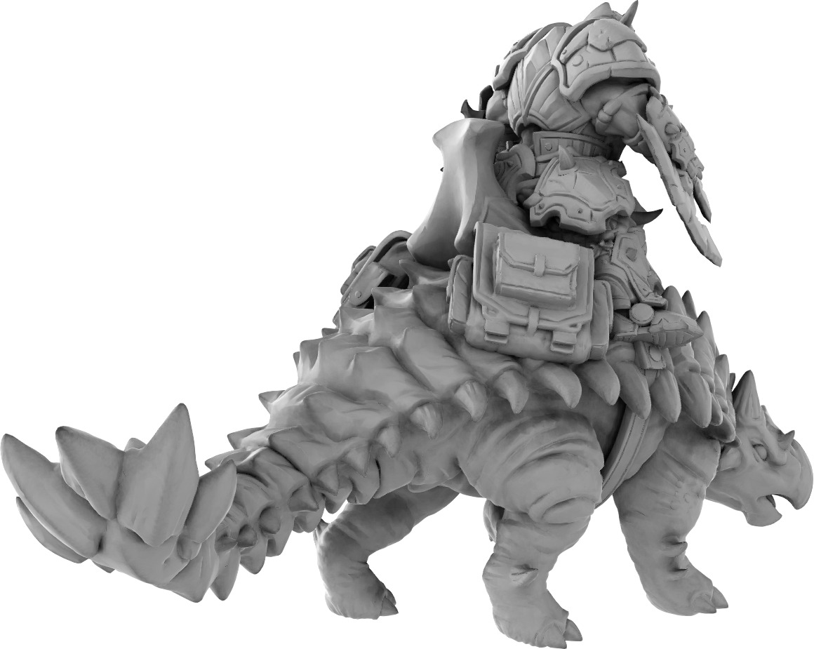 Brayan Nafarrate - Orc w/Ankylosaurus #2 - DnD/TTRPG Figure/Miniature