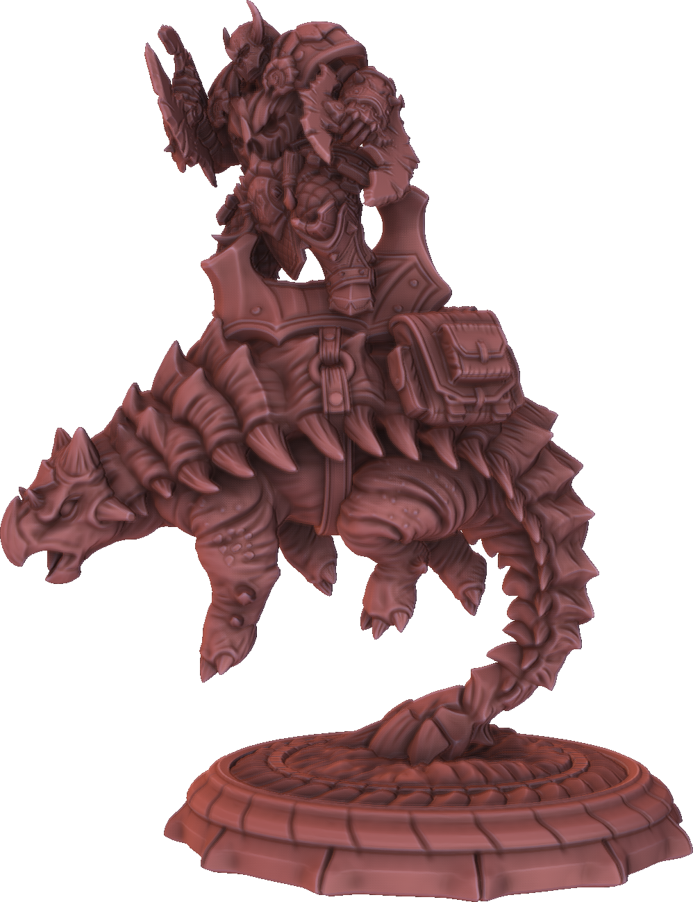 Brayan Nafarrate - Orc w/Ankylosaurus #3 - DnD/TTRPG Figure/Miniature