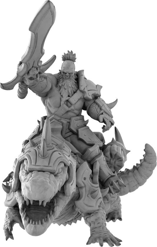 Brayan Nafarrate - Orc w/Alligator #2 - DnD/TTRPG Figure/Miniature