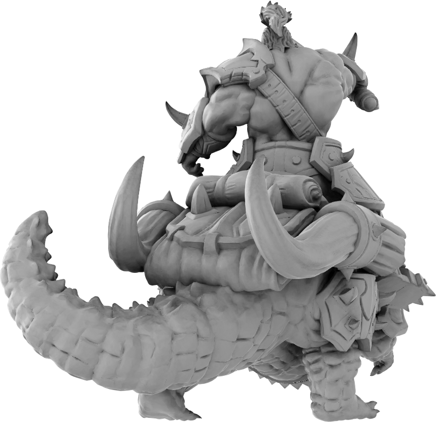 Brayan Nafarrate - Orc w/Alligator #2 - DnD/TTRPG Figure/Miniature