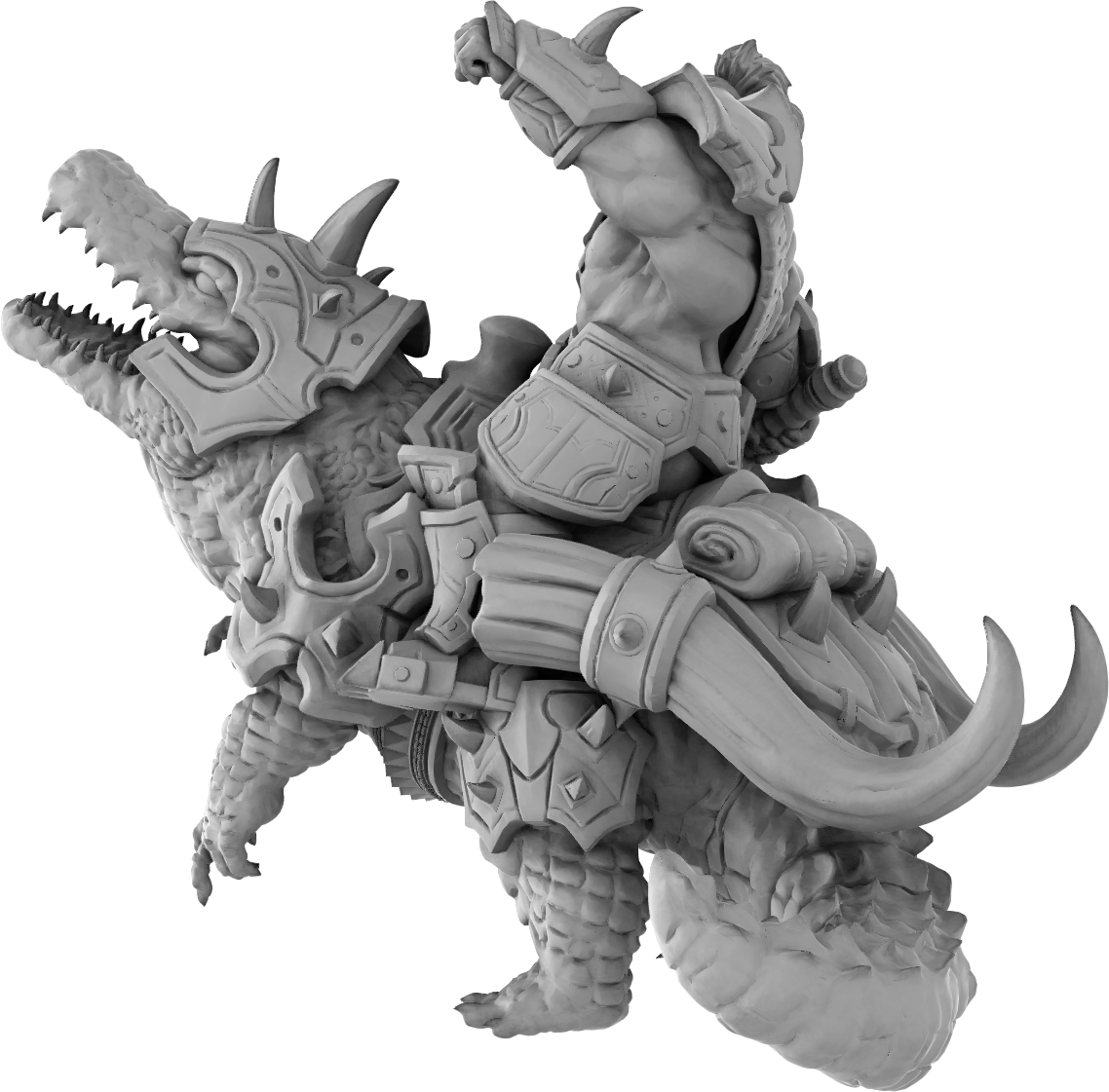 Brayan Nafarrate - Orc w/Alligator #3 - DnD/TTRPG Figure/Miniature