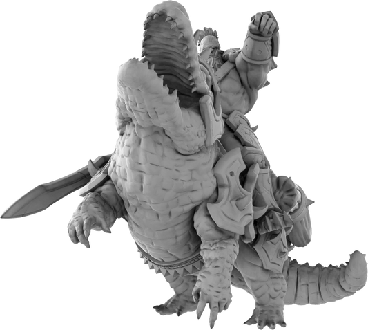 Brayan Nafarrate - Orc w/Alligator #3 - DnD/TTRPG Figure/Miniature