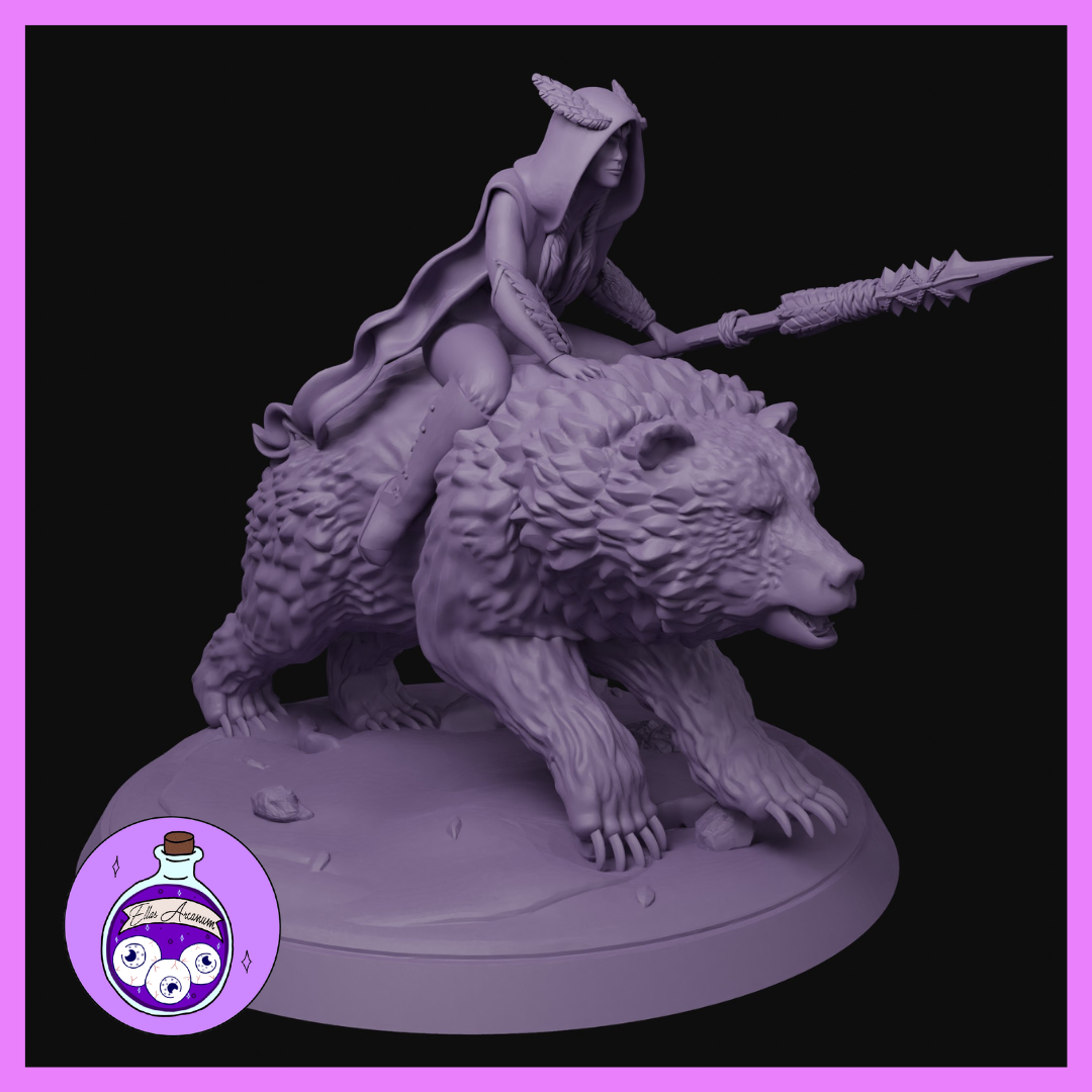 Ella's Arcanum - Wild Hunt - Owl Witch Rider - DnD/Pathfinder/TTRPG