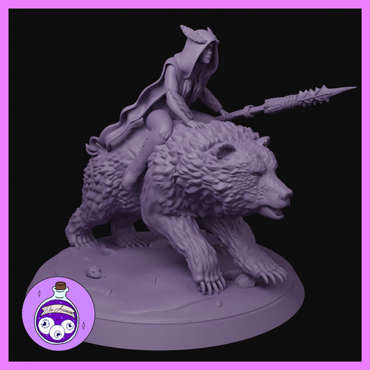 Ella's Arcanum - Wild Hunt - Owl Witch Rider - DnD/Pathfinder/TTRPG