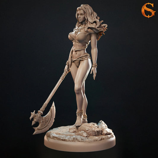 Solgoodcreations - Red Barbarian Paivi - 75/140mm Pin Up/Figure/Model/Diorama