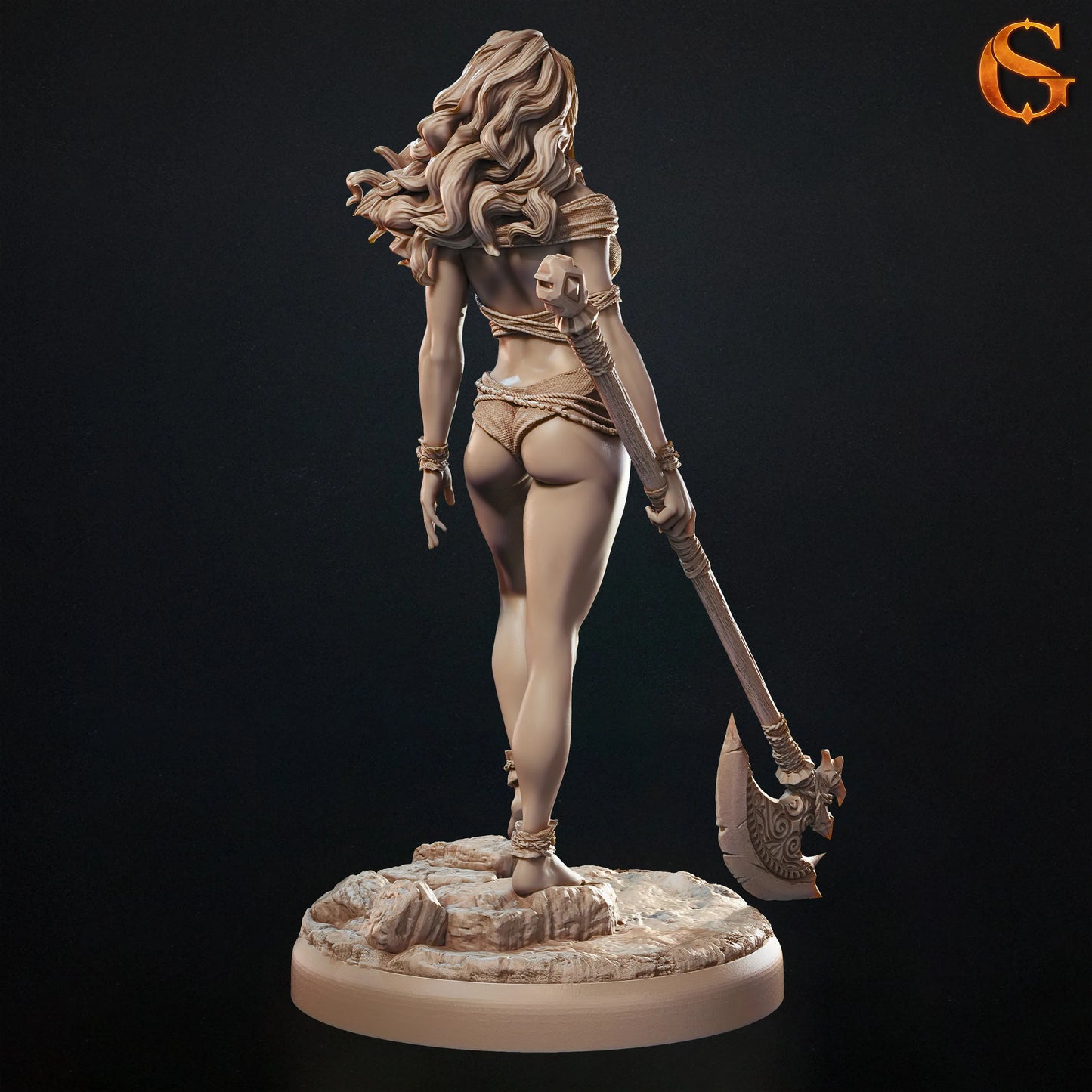 Solgoodcreations - Red Barbarian Paivi - 75/140mm Pin Up/Figure/Model/Diorama